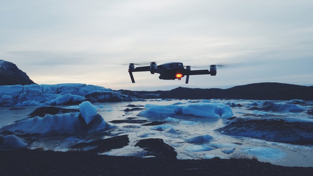 Drohne im Eis